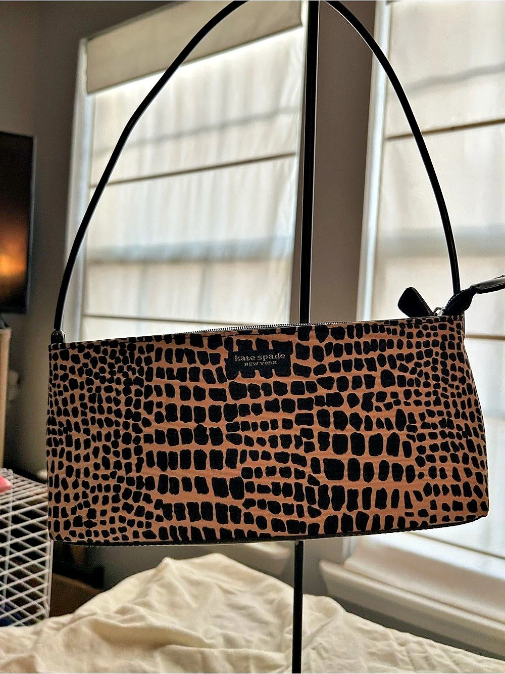 kate spade new york Animal Print Shoulder Bag in Brown & Black